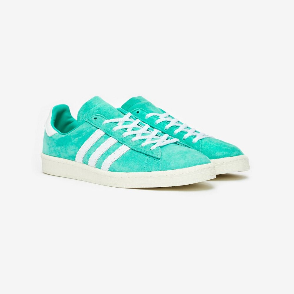 New MENS Adidas Originals Campus 80s Fv8495 Shock Mint Green White Shoes Size8.5